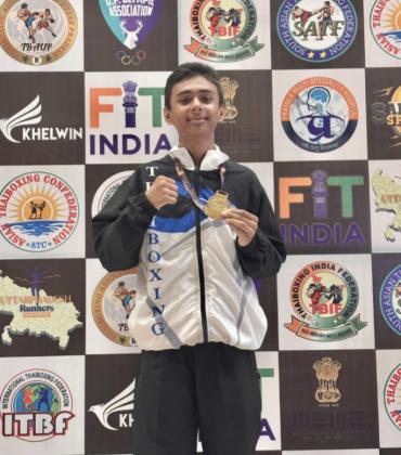 Raipur's Nirved Kashyap won gold, 6th National Thaiboxing Championship 2025, Chhattisgarh, Khabargali