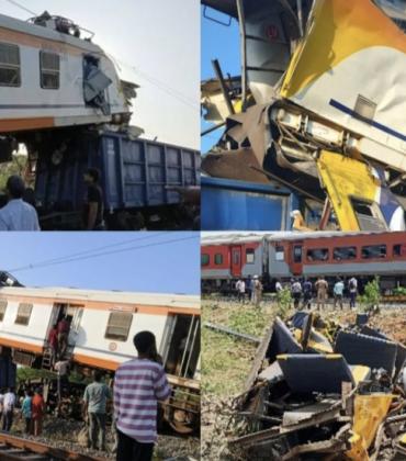 Passenger train runs over goods train in Chhattisgarh, 7 people including loco pilot killed; passengers rescued by cutting bogies with gas cutter; Railways announces compensation, Bilaspur, Khabargali