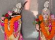 Govardhan Puja, Annakut and 56 offerings were made at Radha Krishna Temple and Mahamaya Temple - Pt Jha, Raipur Old Basti Maithil Para, Chhattisgarh, Khabargali