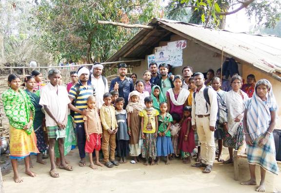 Health Department's team walks 15 Km on a hilly path to provide malaria diagnosis test and treatment facility khabargali