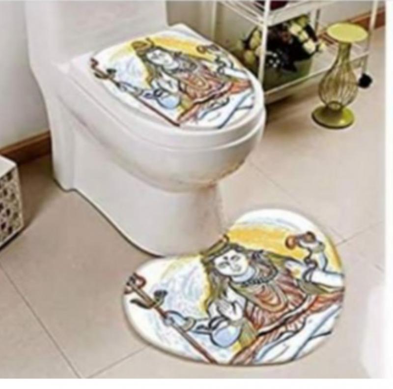 Photo of Lord Ganesha and Shankar on toilet seat and doormat in Amazon company sites in Europe and America, Vishwa Hindu Parishad Chhattisgarh, General Secretary, Dhawal Shah, Khabargali