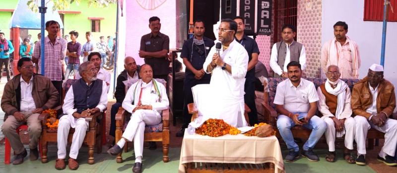 Public Health Engineering Minister Guru Rudrakumar, Bhakta Shiromani Guha Nishad Raj Jayanti Celebration, Village News at Achhoti under Dhamdha Development Block, khabargali