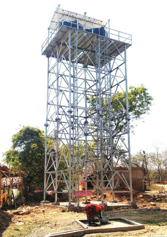 Public Health Engineering Minister Guru Rudrakumar, Chhattisgarh State Renewable Energy Development Agency, CREDA, Solar Dual Pump and Water Tank Installation, under Water Life Mission Program-Champa, Khabargali