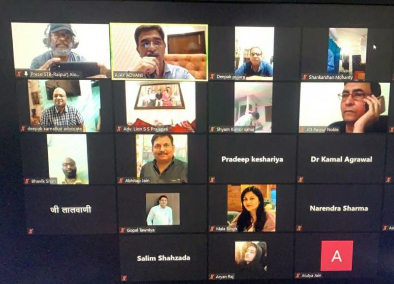 Sales Tax Bar Association, Raipur, Webinar, Sangeet Sandhya, Alok Agarwal, Secretary Mr. Bhavik Shah, Dr. Kamal Kishore Agarwal, Deepak Kamatkar, Atulya Jain, Motilal Oswal, Manoj Verma, Korba to Mrs. Mala Singh, Mrs. Bharti Arora, Surajpur, Ram KrishnaOza, Adhikar Gan, SK Mohanty Ji, SK Sahay Ji, Rajeev Bakshi, stage operations Dhun Group, Director, Advocate Ajay Advani, Khabargali