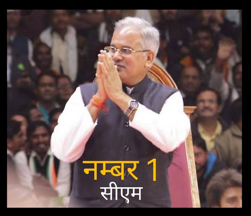 Best Chief Minister, IANS-C Vote Survey, Chhattisgarh Chief Minister Shri Bhupesh Baghel, Highest Rating, Welfare Schemes, Yashwant Deshmukh, 61 Score, Khabargali