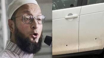 All India Majlis-e-Ittehadul Muslimeen, Asaduddin Owaisi, Uttar Pradesh, Firing on a car, firing three to four rounds, Hapur-Ghaziabad section of National Highway 24, Chhijarsi Toll Plaza, Saharanpur, Noida, Khabargali