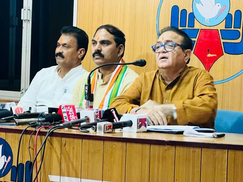 Ajay Singh Yadav, National President - All India Backward Classes, Congress, Press Briefing, Dr. Chauleshwar Chandrakar President, Chhattisgarh Backward Classes Congress, Khabargali