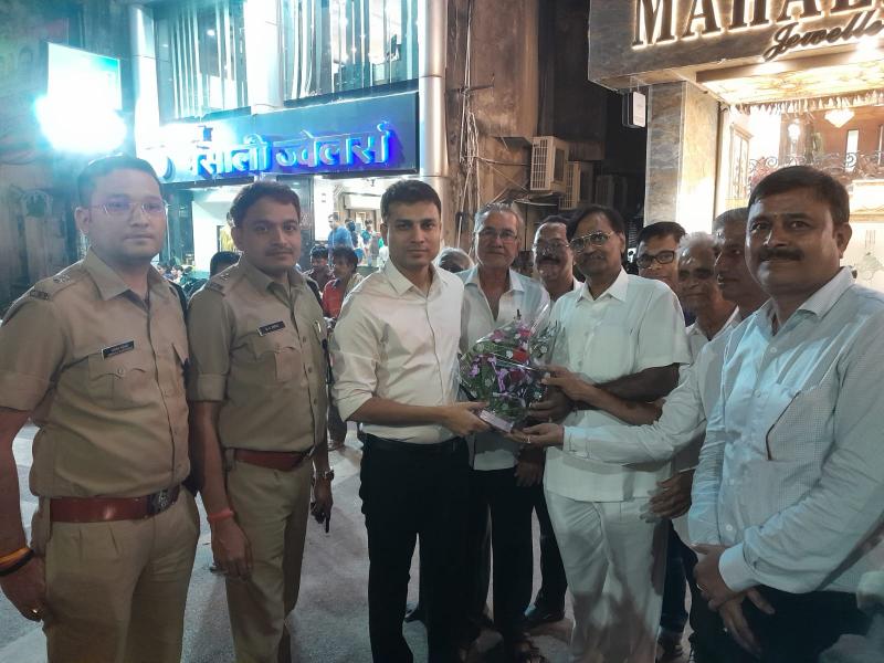 Raipur bullion market, festive season, security arrangements, SSP Prashant Agarwal, Crime Additional SP Abhishek Maheshwari, Additional SP Devcharan Patel, CSP Kotwali Yogesh Sahu, TI. City Kotwali Upendra Tandon, DSP Traffic Gurjit Singh, Day and Night Vision Cameras, Khabargali