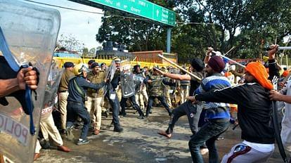 Violent demonstration of Sikhs in Chandigarh, beaten, attacked with swords, vehicles broken, many injured, release of Sikh prisoners, sacrilege case of Guru Granth Sahib, Punjab CM, stone pelting, Qaumi Insaaf Morcha, Punjab Police, DGP Praveer Ranjan,khbargali