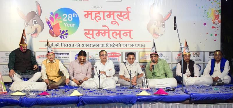 Cartoon Watch, Electoral Foolish Conference, Bilaspur MLA Shailesh Pandey, BJP's state media in-charge Amit Chimnani, Congress's media in-charge Sushil Anand Shukla, Haribhoomi's editor Dr. Himanshu Dwivedi, Cartoon Watch's editor Trimbak Sharma, Raipur, Chhattisgarh, Khabargali