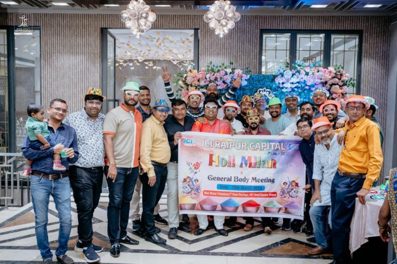 JCI Raipur Capital, Family Holi Milan and General Body Meeting organized, Khabargali