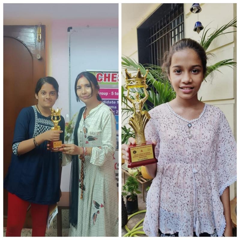 Aardhya Tiwari, Raipur District Champion, Pritha Gupta, Raipur District Level Senior Women Chess Selection Competition 2023, Chhattisgarh, Khabargali