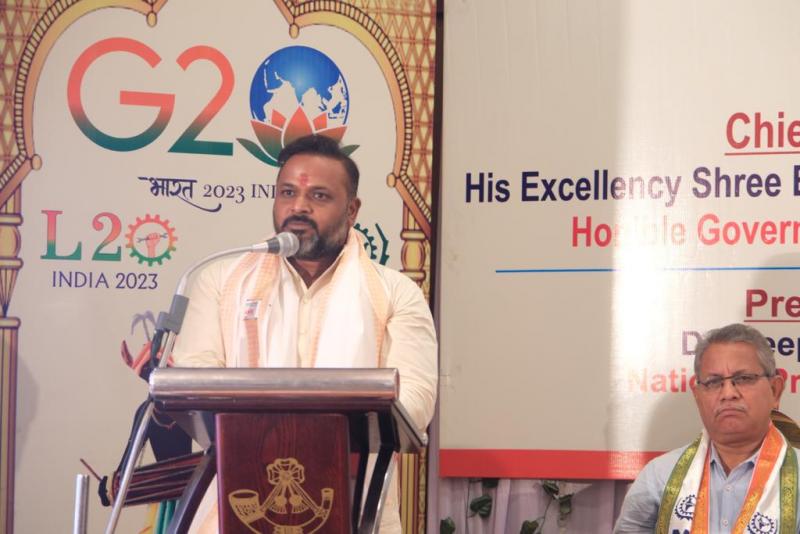 G 20 L 20 Conclave, Sushil Sunny Aggarwal, President of Chhattisgarh Building and Other Construction Workers Welfare Board, National Front of Indian Trade Unions, Shramik Friendly Scheme, SC, ST, OBC, Chairman of Gau Seva Aayog Mahant Ramsunder Das, Dr. Deepak Jaiswal, B. Surendran, Bilaspur, Chhattisgarh, Khabargali
