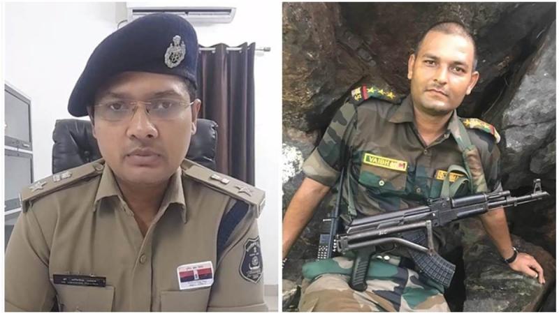 Posthumous Gallantry Medals to Martyr APC Krishnapal Singh Kushwaha along with IPS Abhishek Pallav, RI Vaibhav Mishra, SI Ashwani Sinha, SI Yashwant Shyam, ASI Usaru Ram Kurram and Inspector Uttam Kumar at Independence Day celebrations on 15th August, Chhattisgarh,khabargali