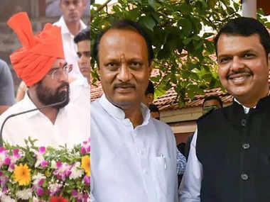 Mahasangram in Maharashtra, split in NCP, Ajit Pawar became deputy CM, 9 ministers of NCP also took oath, Governor Ramesh Bais, Chief Minister Eknath Shinde and Deputy Chief Minister Devendra Fadnavis, khabargali