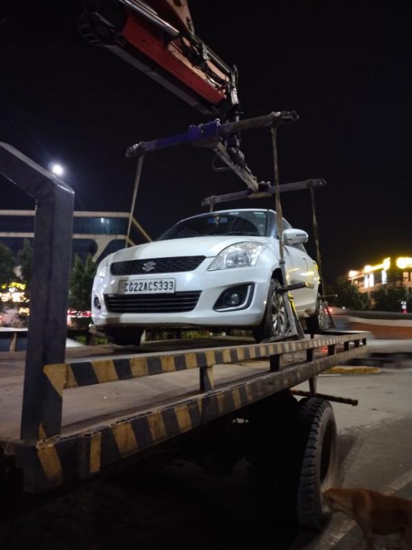 Action intensified against drivers who park wrongly in Raipur, Chhattisgarh, khabargali