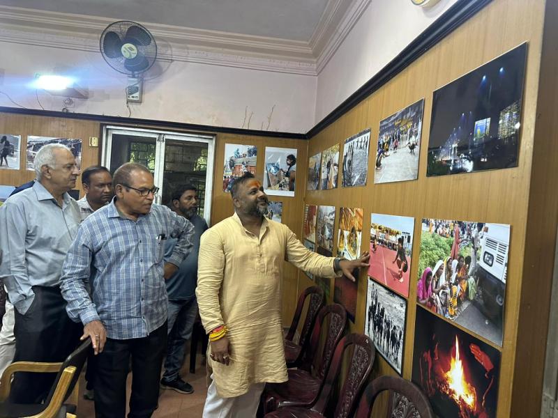 Photo exhibition by Photojournalist Association and Raipur Press Club on World Photography Day, Shram Karmakar Mandal President Sushil Sunny Aggarwal, Anil Pusadkar and senior photojournalists Gokul Soni, Javed Khan, Santosh Sahu, Deepak Pandey, Kishan Lokhande, Mahadev Tiwari, Ajay Sahu, Raman Halwai, Trilochan Manikpuri, Heera Manikpuri, Jai Goswami, Bhupesh Kesharwani, Sudhir Sagar, Vimal Minj, Santosh Tiwari, Dipendra Soni, Chhattisgarh, Khabargali
