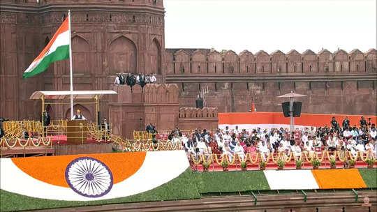 India, Hindustan, 77th Independence Day, PM Modi hoists the tricolor from the ramparts of the Red Fort for the 10th time, Mission against the evils of corruption, dynasty and appeasement, three facilities guaranteed, Prime Minister Narendra Modi, khabargali