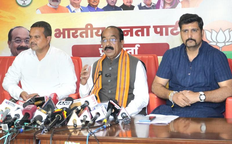 Chhattisgarh State BJP President MP Arun Sao addressed the assembly elections, BJP state media in-charge Amit Chimnani and co-media in-charge Anurag Aggarwal, Khabargali.