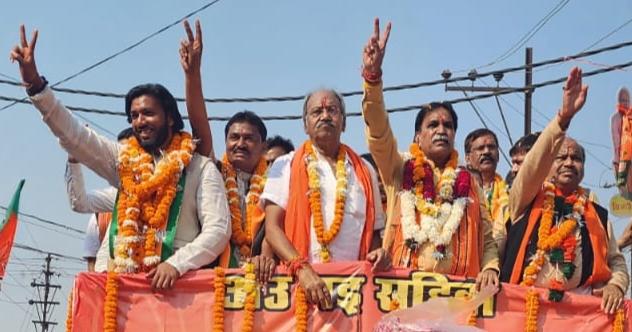 Nomination of BJP candidate, Brijmohan Aggarwal from Raipur South Assembly, Candidate Rajesh Munat from West, Purandar Mishra from North, Motilal Sahu from Rural, Inderkumar Sahu from Abhanpur, Guru Kushwant Saheb from Arang, Anuj Sharma from Dharsiwan, Assembly Election Chhattisgarh, Khabargali.