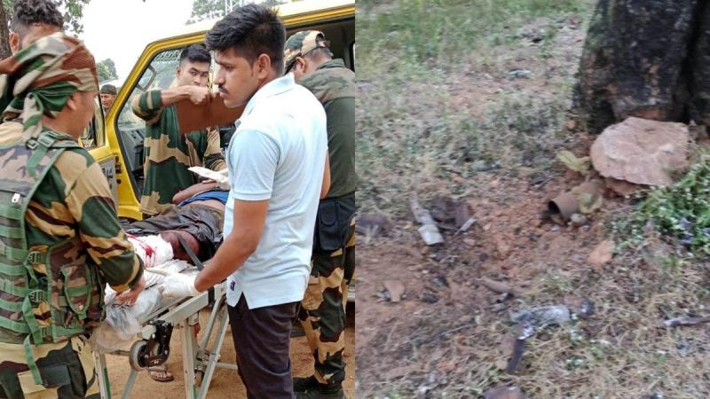 Chhattisgarh's Naxal-affected Kanker, voting, pressure bombs planted by Naxalites, two members of the voting team and a BSF jawan injured, assembly elections, KhabargaliO