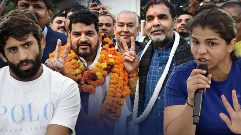 WFI, Wrestling Association suspended, Sakshi Malik, Phogat Khap Panchayat, Sanjay Singh suspended, Indian Olympic Association, Brij Bhushan Sharan Singh, Bajrang Punia, Vinesh Phogat and Sakshi Malik, top wrestlers of the country accused Brij Bhushan of sexually harassing female wrestlers. allegation news,khabargali
