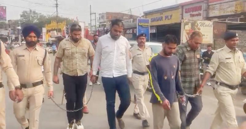 Late night firing took place in a club in Raipur due to a dispute between two youths, Telibandha police took out a procession calling for 3 youths arrested in the firing case, Night Club, VIP Road, drug trade, State General Secretary Youth Congress's Sonu Sharma Jasmeet  , Chhattisgarh, Khabargali