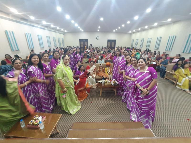 Festival of Gangaur, Maheshwari Women's Committee, Gopal Temple, Publicity Head Neelima Laddha, National General Secretary Mrs. Jyoti Rathi, Raipur, Chhattisgarh, Khabargali