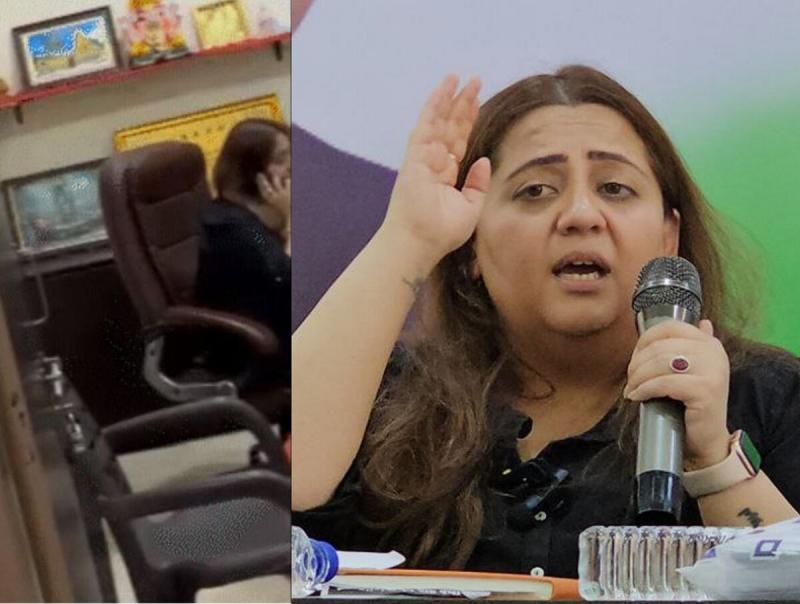 Kaka's infatuation with Dusheel...Radhika Khera tweets on ex early in the morning, uproar continues over alleged misbehavior with Congress spokesperson Radhika Khera, alleged video of Radhika crying and complaining about misbehavior on phone went viral, Raipur, Chhattisgarh, Khabargali