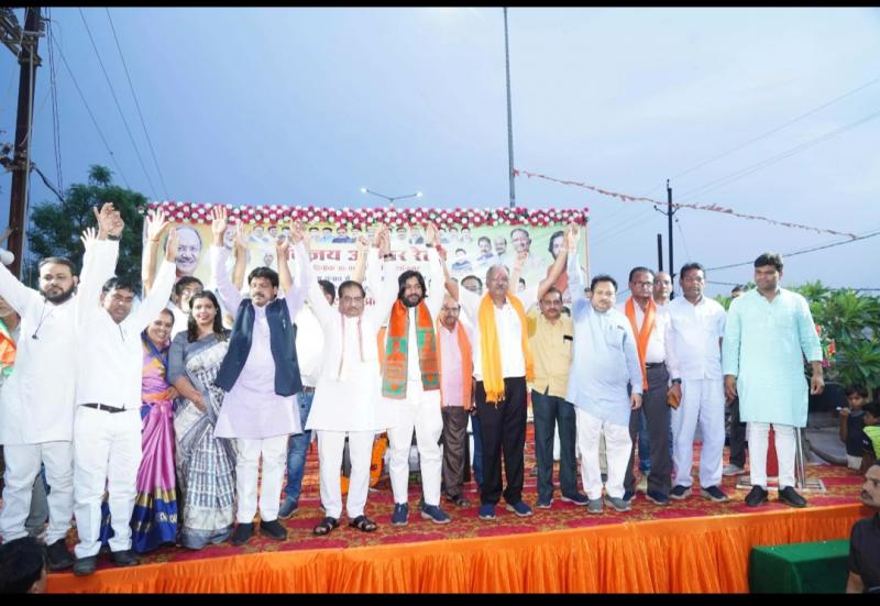 Newly elected MP Brijmohan Aggarwal took out victory gratitude rally in Arang-Nayapara-Abhanpur... cg news raipur  latest news brijmohan agrawal khabargali