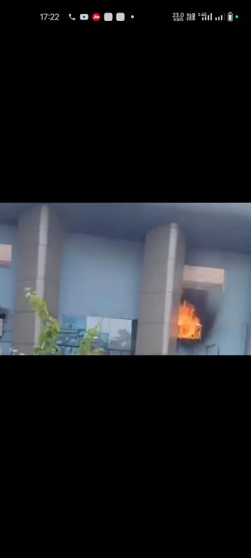 Fire in Raipur railway station, fire brigade team is busy extinguishing the fire... latest news hindi news cg Big news khabargali
