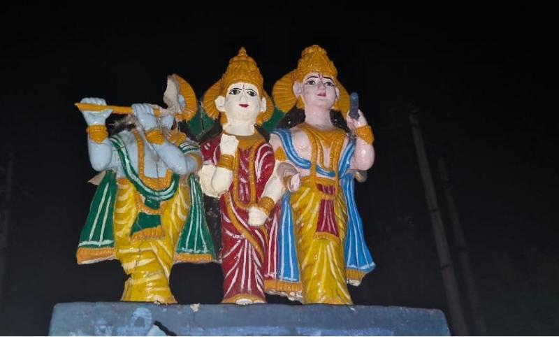 Statue of Lord Krishna broken in Raipur, demand for arrest of culprits...  raipurnews cgbignews hindinews latestnews cg news crime  news khabargali 