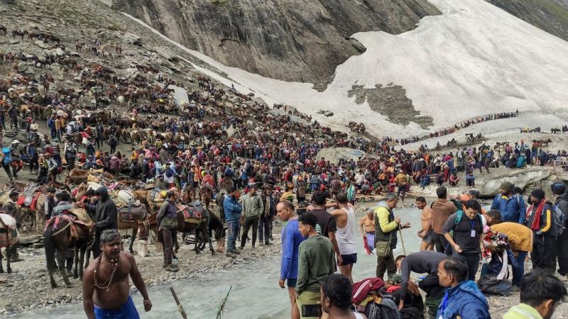 Amarnath pilgrimage halted temporarily, pilgrims sent back to their base camp… Jammu Kashmir latest news khabargali 