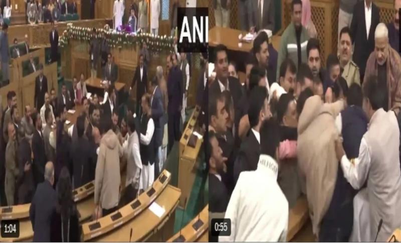 Chaos over the proposal to restore Article 370, situation reached till scuffle, Jammu, Khabargali, Jammu and Kashmir Assembly