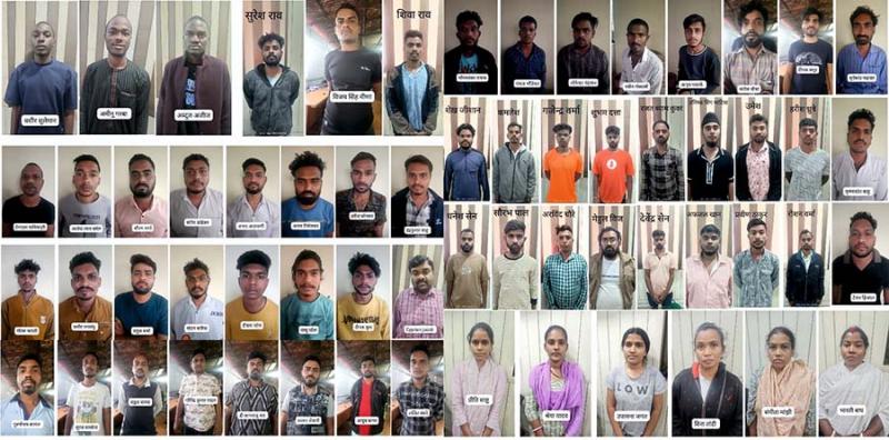 Raipur Police and Cyber ​​Team took major action under Operation "Cyber ​​Shield", 62 accused including 3 foreign Nigerians arrested, digital arrest, share trading, crypto currency, investment fraud, Chhattisgarh, Khabargali