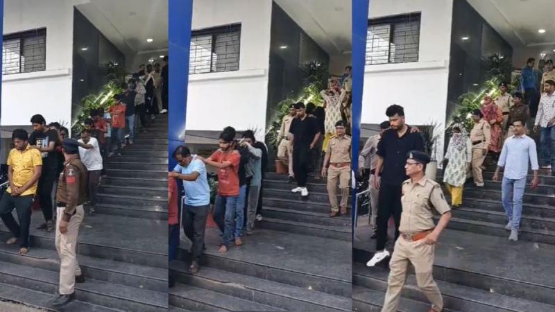 Big international sex racket busted in Raipur.. 17 arrested including 2 women,, used to run prostitution by sending pictures and rates of girls to customers through Locanto app, Khabargali