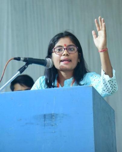 International Women's Day, Rashi Trivedi of Bhatapara was also selected in the Student Parliament in Delhi, Member of the National Executive of Akhil Bharatiya Vidyarthi Parishad, Chhattisgarh, Khabargali