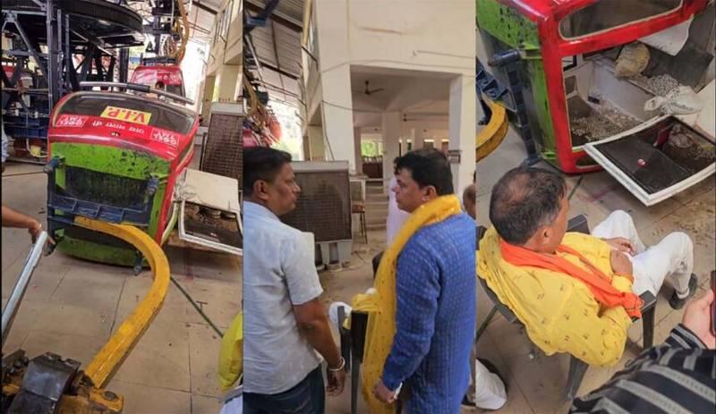 Accident in Dongargarh Maa Bamleshwari temple, ropeway trolley fell down and BJP leader injured hindi news latest News khabargali 
