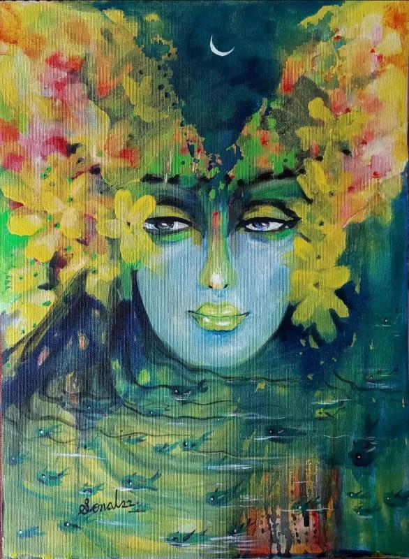 New perspective gained from meditation, satvik and modern art formats, colours engraved in paintings to take us towards positivity, paintings by Dr. Taruna Mathur, Sonam Sharma, paintings by Mohan Lal Baral, Raipur, Chhattisgarh, Khabargali