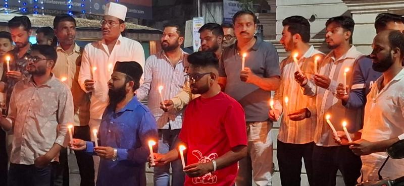 Raipur District, Hussaini Sena, Chhattisgarh, effigies of the accused of Pahalgam massacre were burnt, tributes were paid to the dead, District President Mohammad Aamir, City President Mohammad Sufi Owaisi, City Working President Ashfaq Khan, Raipur North Assembly President Israr Khan, Khabargali Ehtesham Hussain, Sheikh Akram