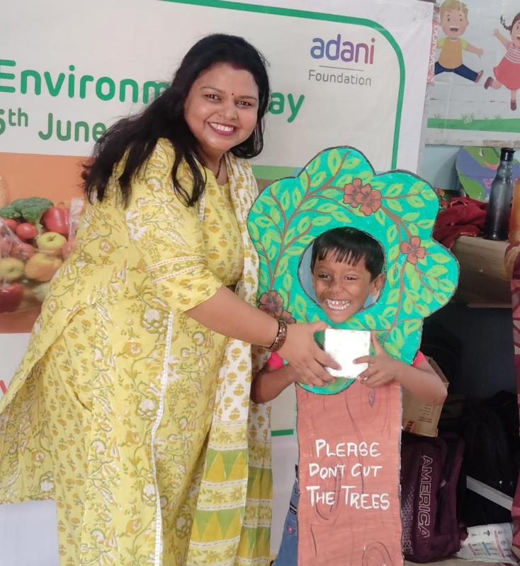 Adani Foundation celebrated 'Festival of Greenery' with children, Raikheda campus resonated with painting, dance and pledge of tree plantation, Chhattisgarh, Khabargali