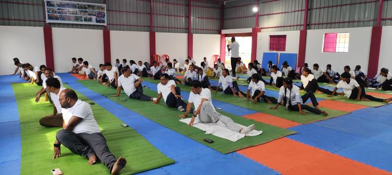 On International Yoga Day, Adani Foundation organized special yoga camps in various villages of Raigarh district, Chhattisgarh, Khabargali