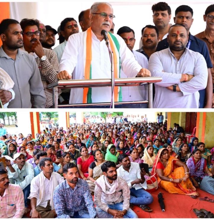 School cleaning staff on strike, former Chief Minister Bhupesh Baghel joined Durg division and extended his support, union patron Sushil Sunny Agarwal, Chhattisgarh, Khabargali