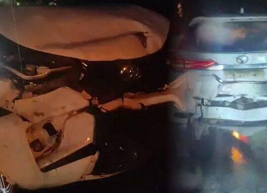Accident in Kondagaon, three vehicles of MLA and ex-MLA convoy collided with each other kondagaon news Chhattisgarh News Raipur Chhattisgarh khabargali