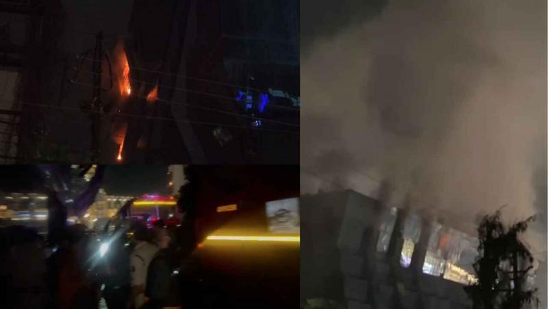 Fire broke out in Babylon Tower, 50 people were rescued after a lot of effort, 8 people fainted due to suffocation in the smoke hindi News big news latest News khabargali 
