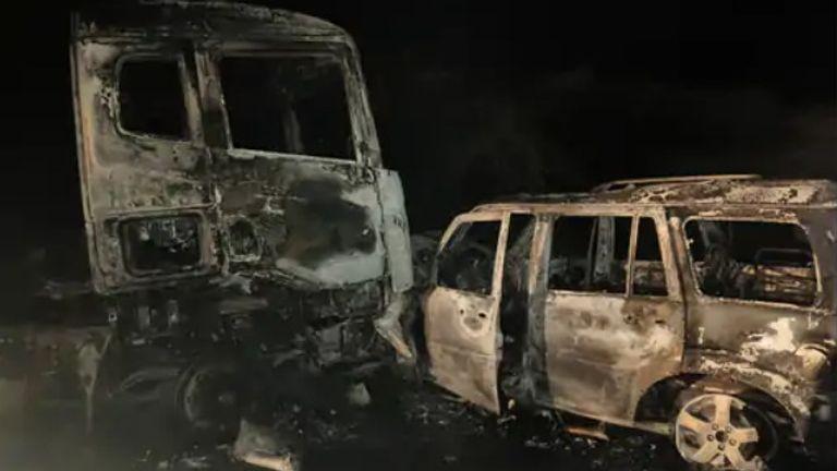 Another horrific road accident in Rajasthan, 4 people died a painful death after being burnt alive. Hindi latest News big News khabargali