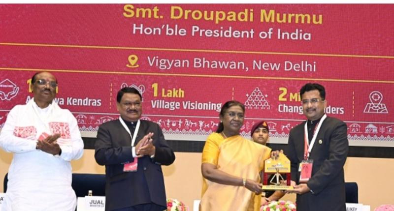 Chhattisgarh once again made its mark on the national stage, honored by the President Chhattisgarh News Raipur news hindi News khabargali
