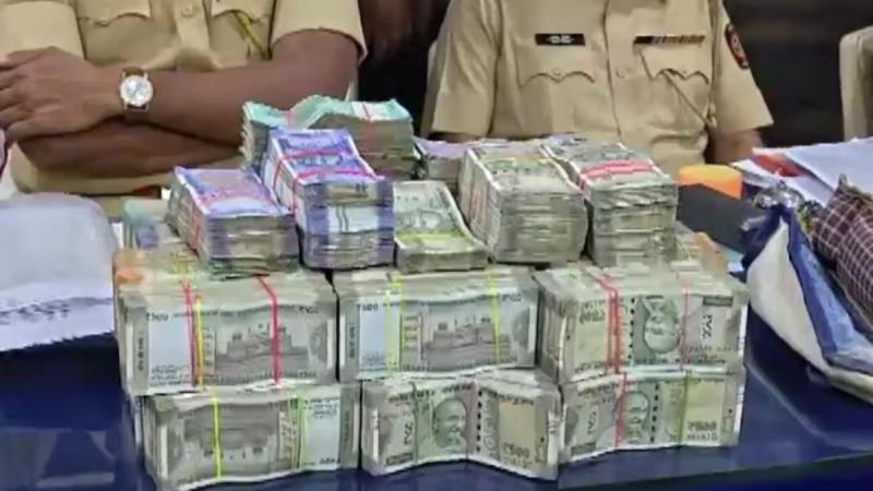 Police officers were shocked when Rs 50 lakh cash was found on a youth's moped.