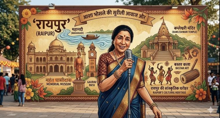 The 'golden bond' between the queen of melody, Asha Bhosle, and Raipur: The taste of cheela-fara and that memorable evening at the stadium; Asha Tai's voice echoed through Raipur's indoor stadium; the Nightingale of India became a fan of Chhattisgarhi culture; Chhattisgarh, Khabargali
