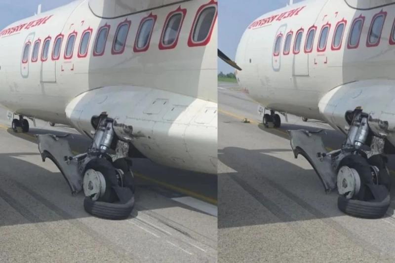 Major accident averted at Bilaspur Airport tire of flight from Prayagraj bursts during landing latest News hindi News khabargali 
